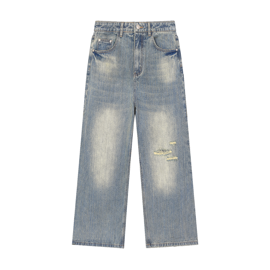 "anamnesis" light blue distressed jeans