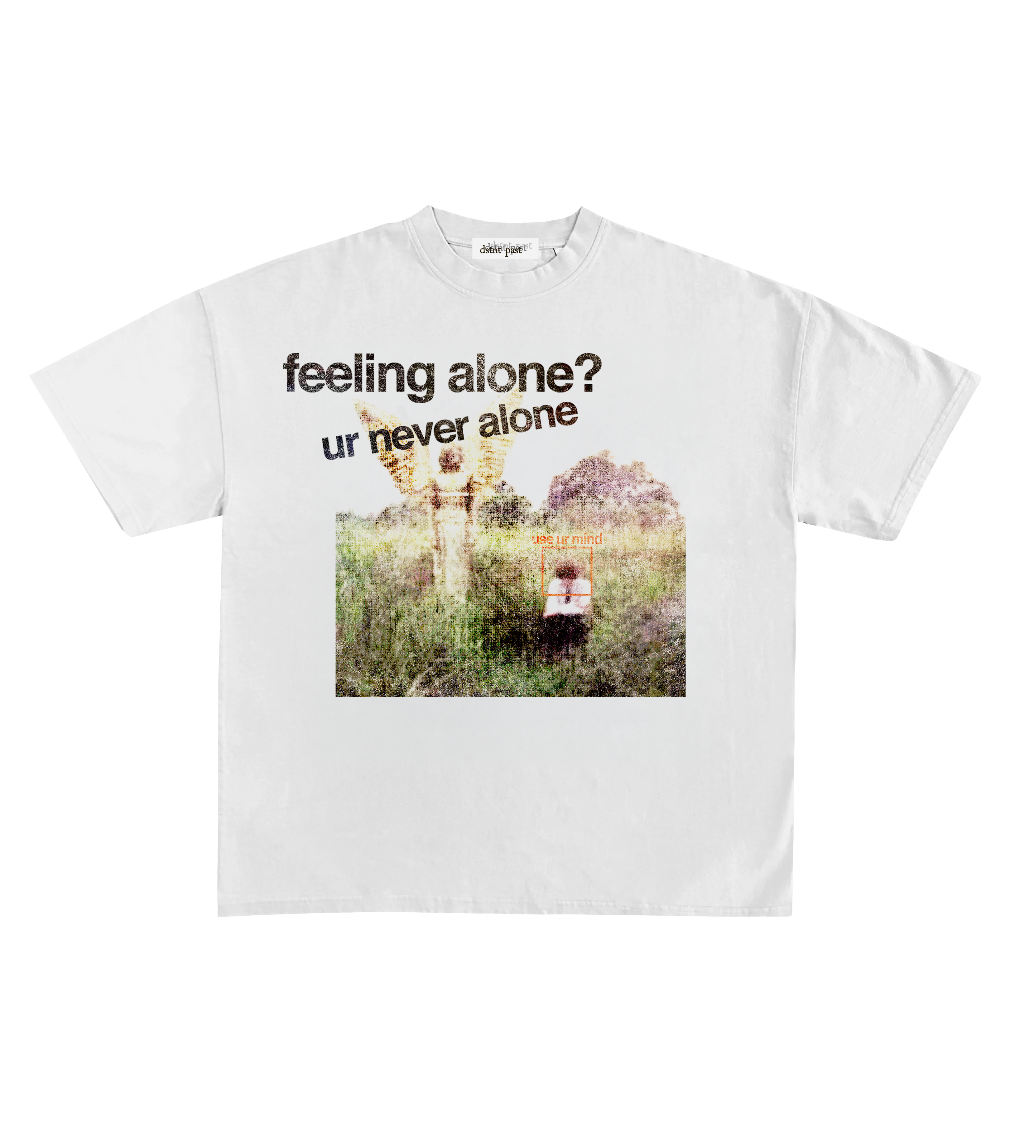 "internal warmth" white tee
