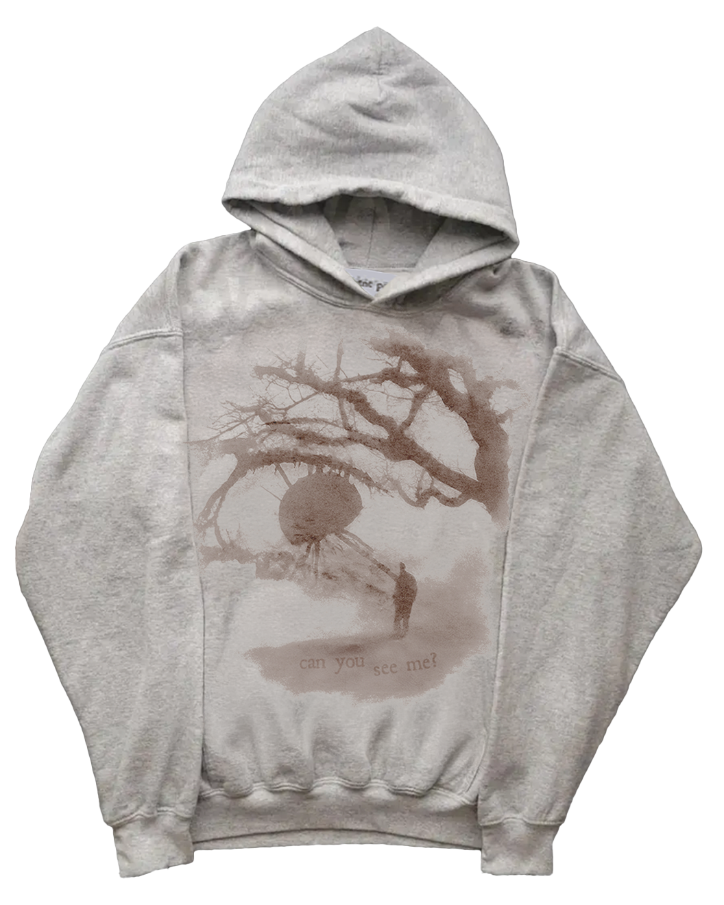 "left unnoticed" grey hoodie