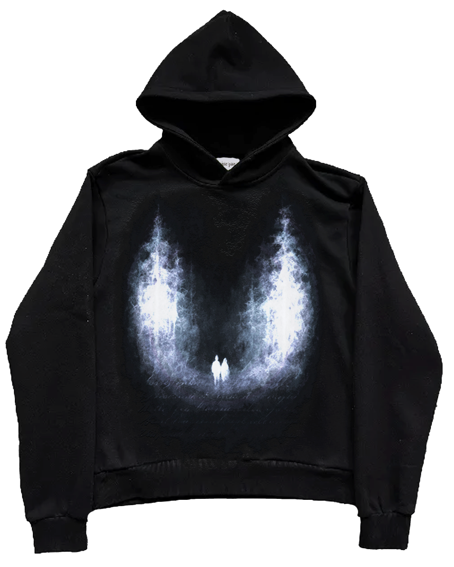 "a letter that never sent" black hoodie