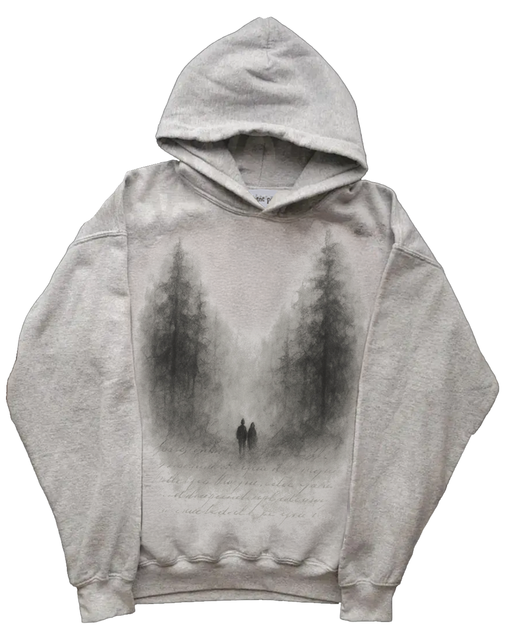 "a letter that never sent" grey hoodie